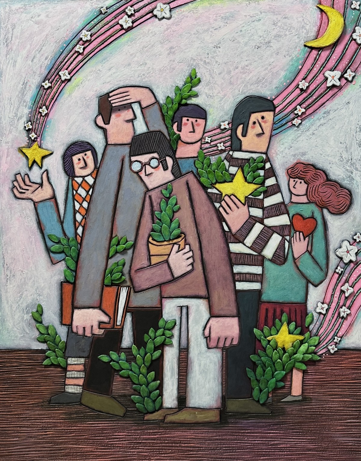 A Good Day with a Dream

2025
Mixed media on Wood carving
90.9x72.7cn