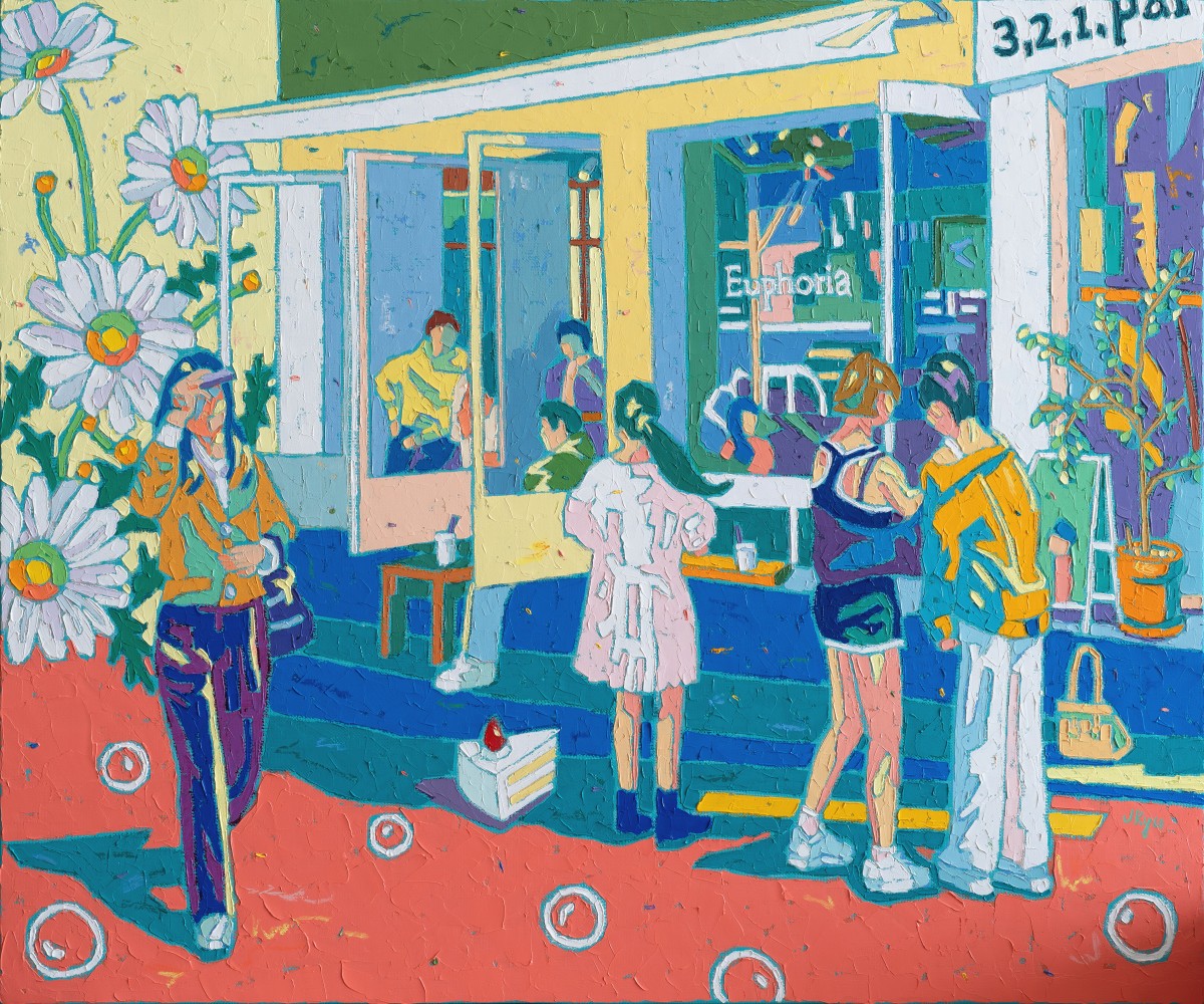 J Ryu
Cozy Chat

2025
Oil &#038;amp; Acrylic on canvas
20.9x28.6inch