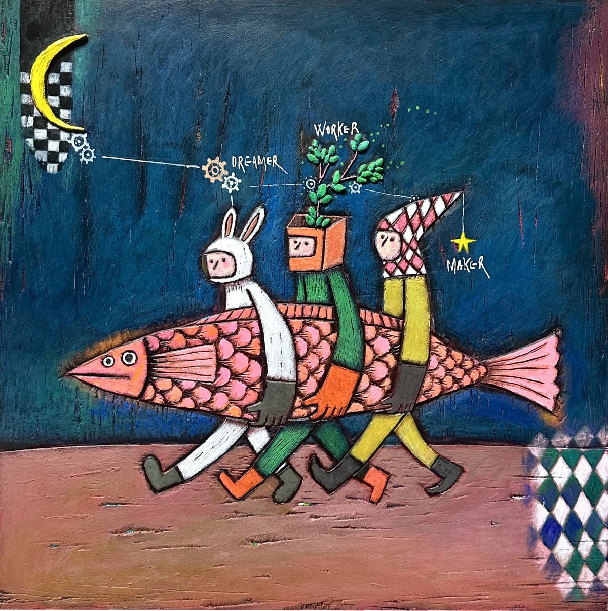 The Dream We Dream Together

2025
Mixed media on Wood carving
45.5x45.5cm