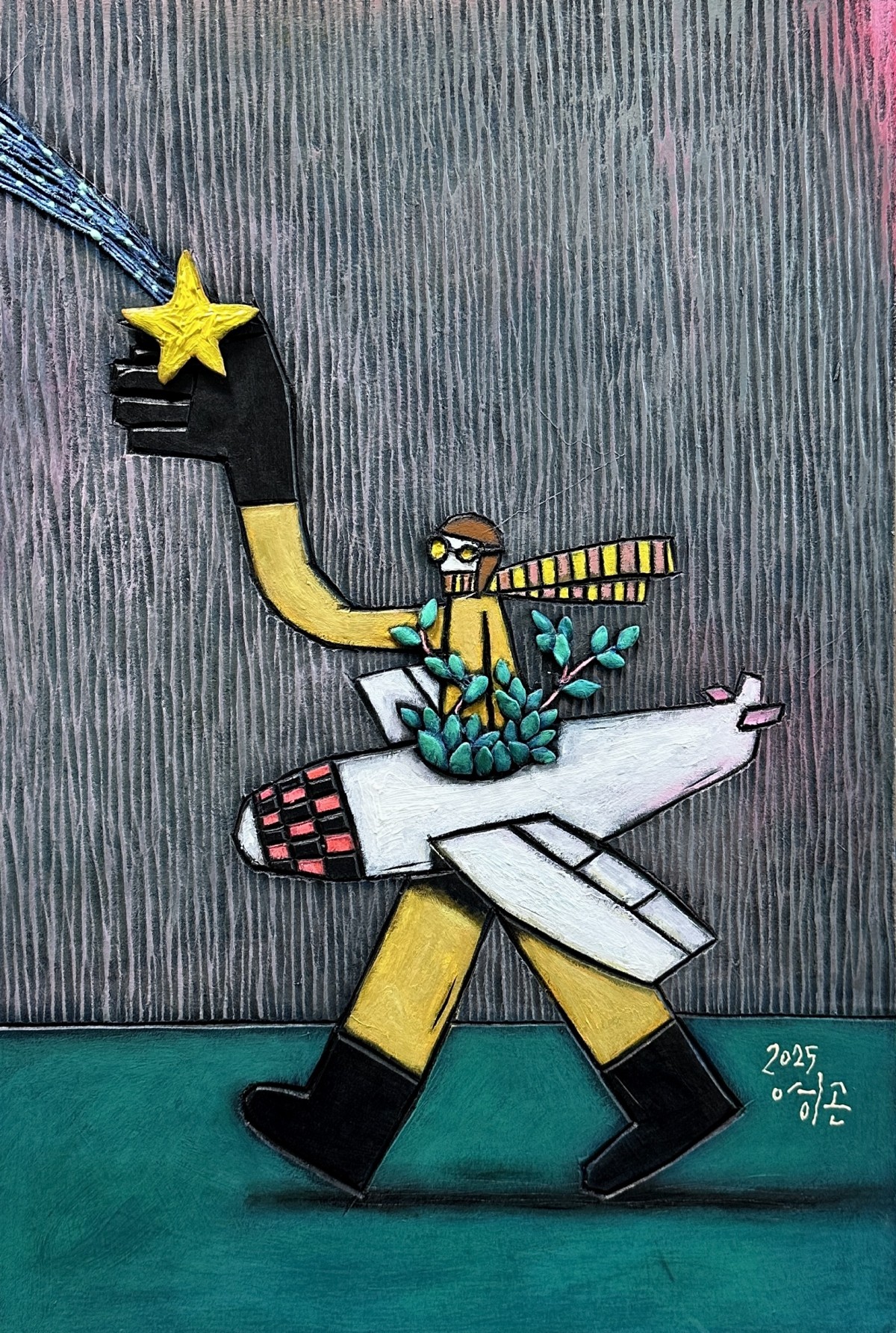 Eventually, the dream is in your hand

2025
Mixed media on Wood carving
46x30.5cm