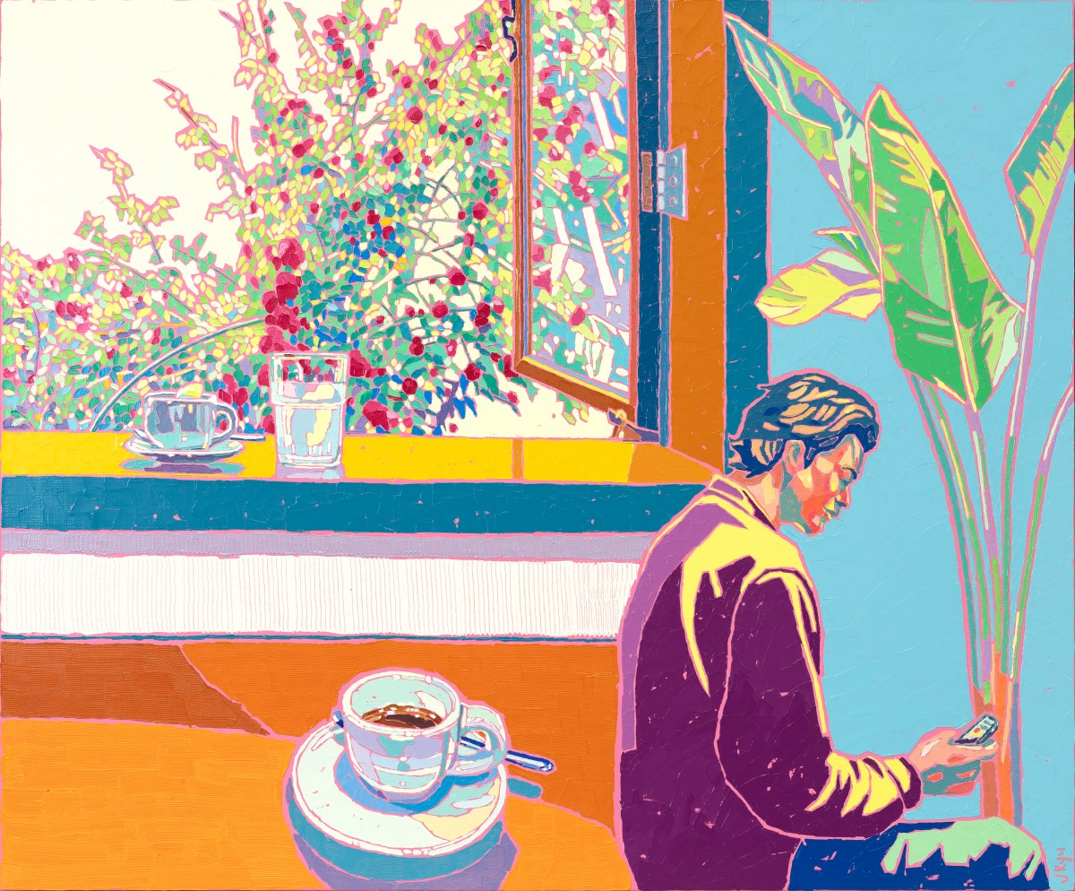 J Ryu
Rose vine outside the window

2023
Oil &#038;amp; Acrylic on canvas
23.8x28.6inch