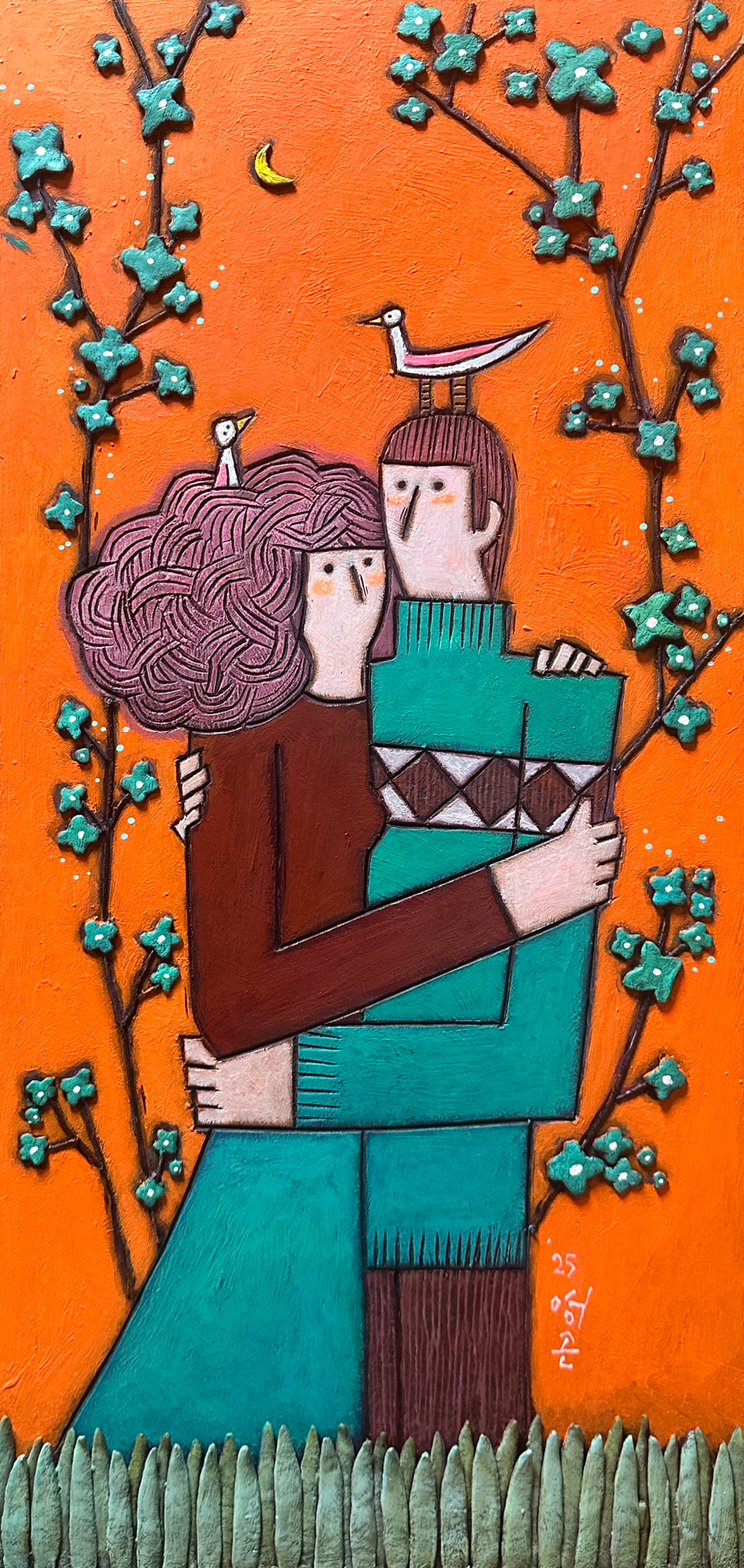 Kim Young Gon
A Good Day Because We’re Together

2025
Mixed media on Wood carving
65x31cm