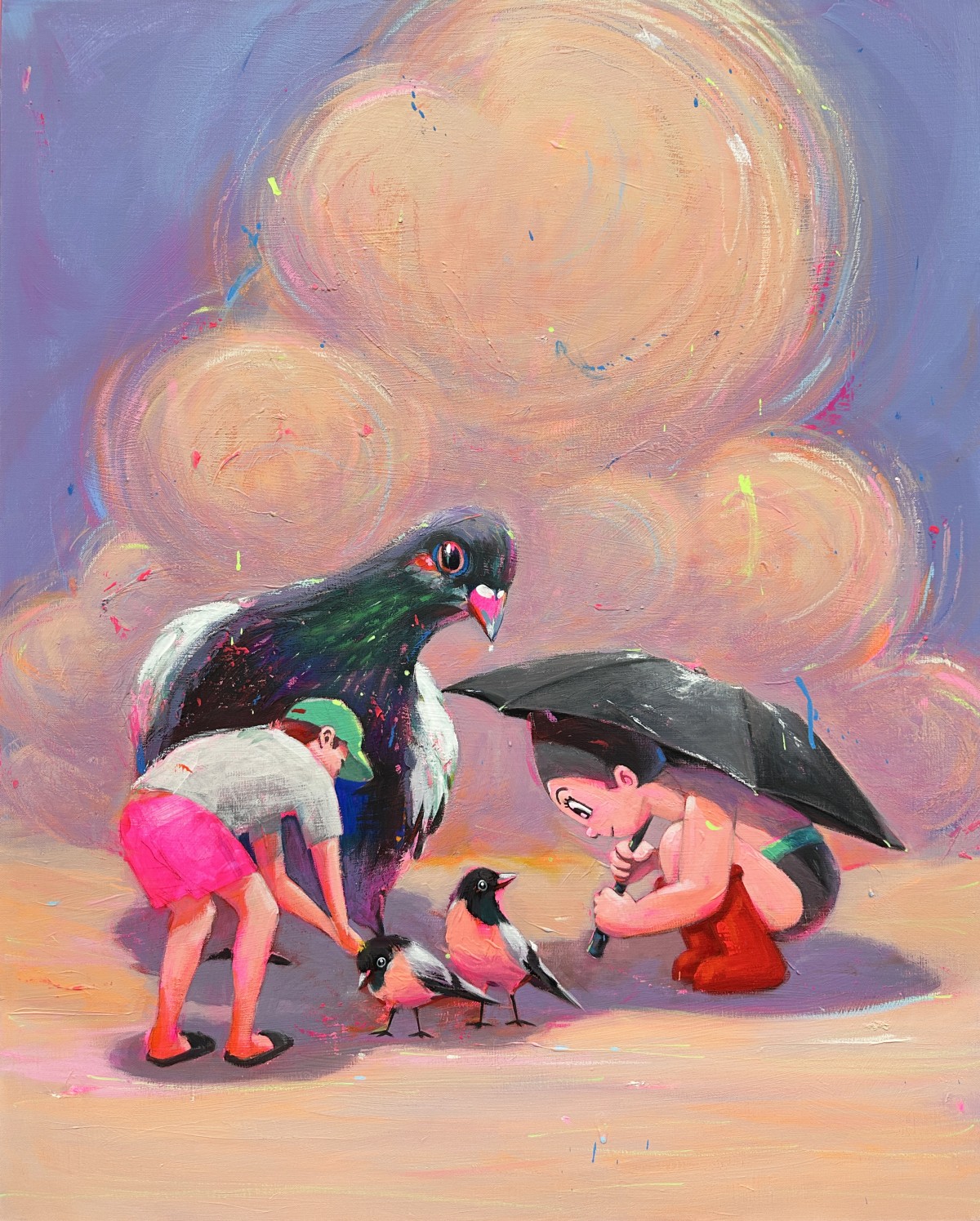 David Youm
After the rain shower, we greeted each other, 2025
Acrylic on canvas, 90.9x72.7cm