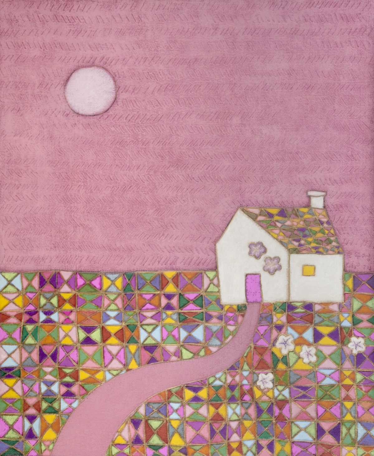 Cho Soo Jung
My Shining Home

2024
White clay and mixed media on jute
72.7x60.6cm