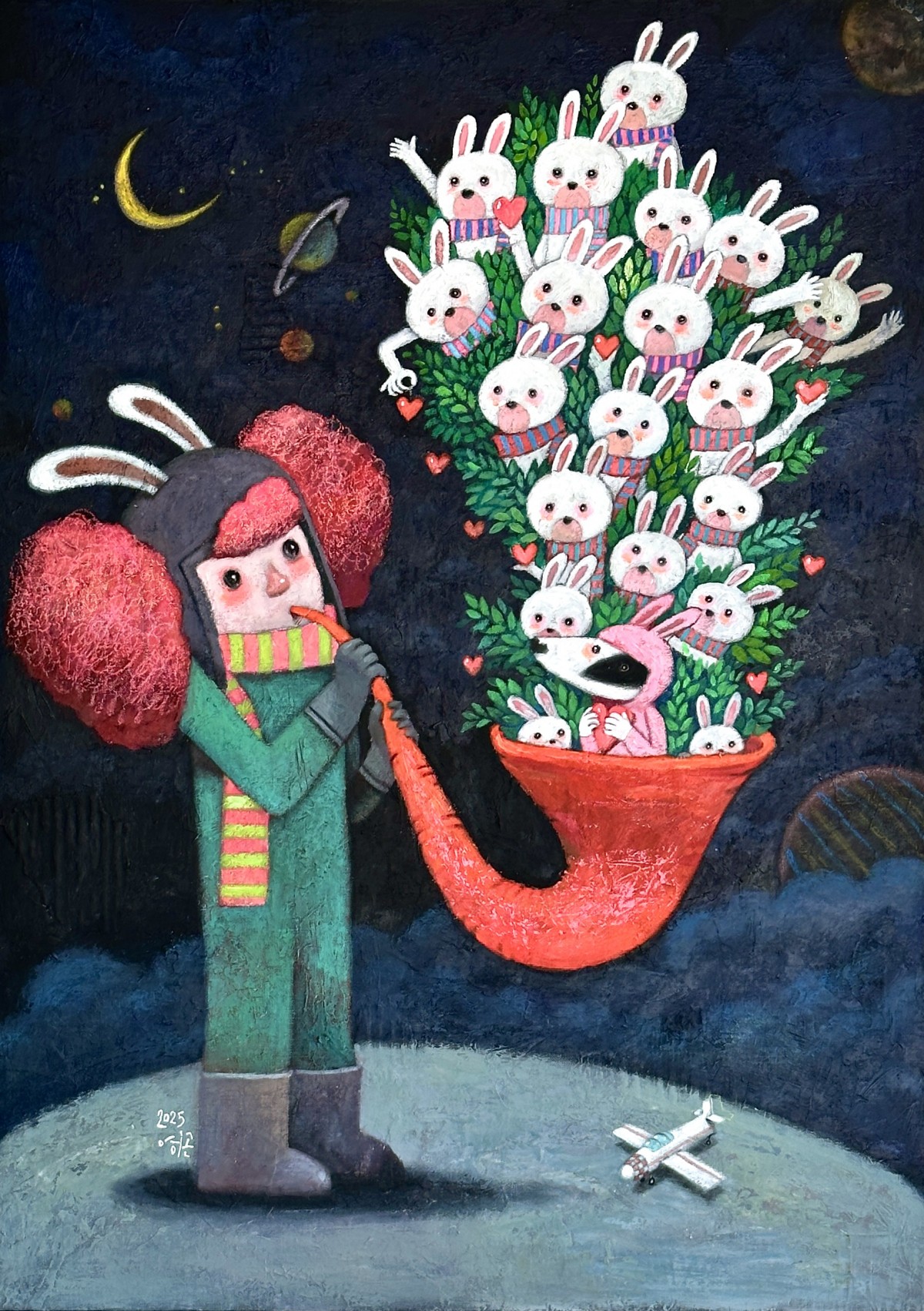 Ready to be happy
《김영곤》

Acrylic, Mixed media on canvas
90.9x65.1cm
2025