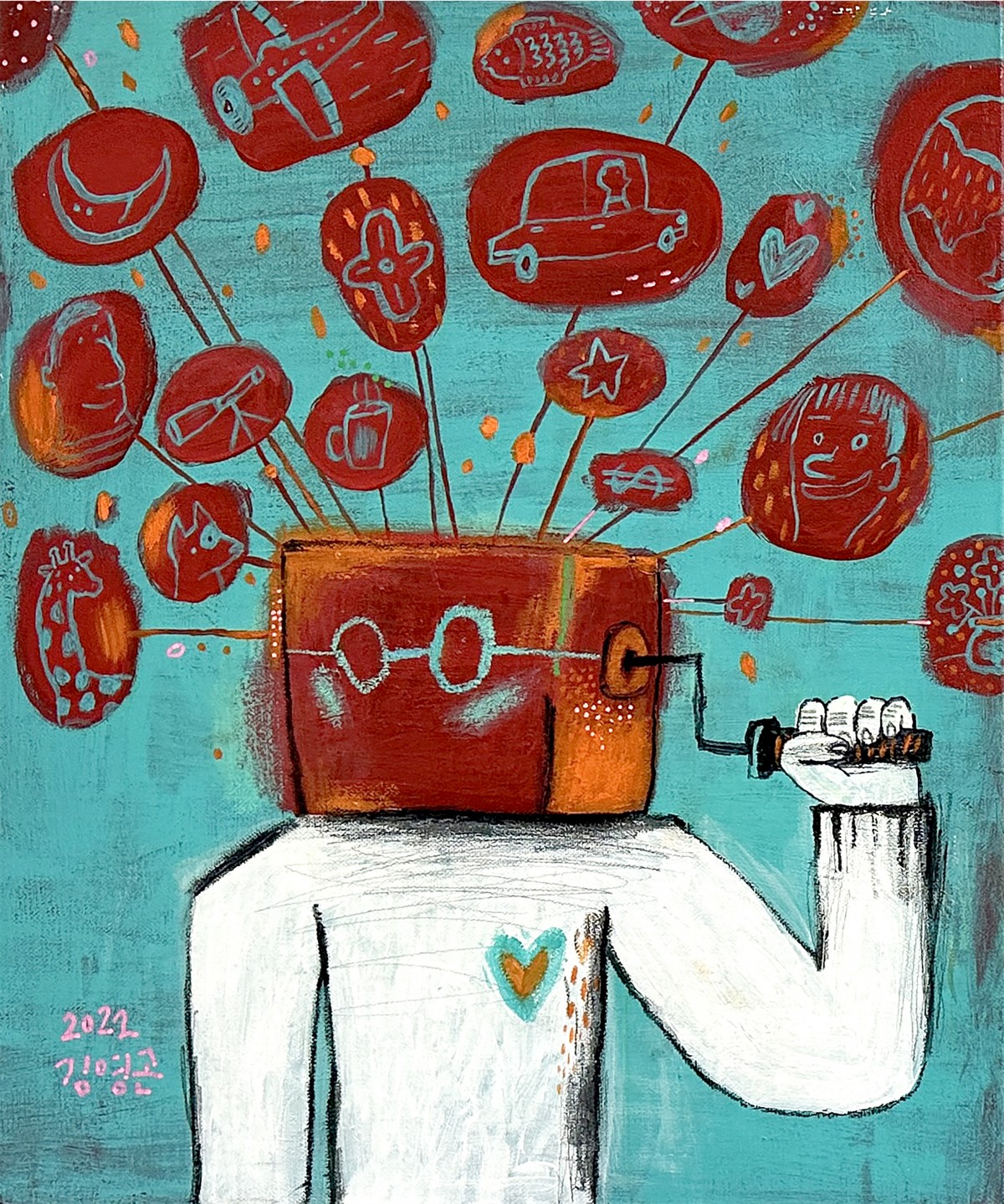 Kim Young Gon
I dream every day, 2022
Mixed media on canvas, 45.5x37.9cm