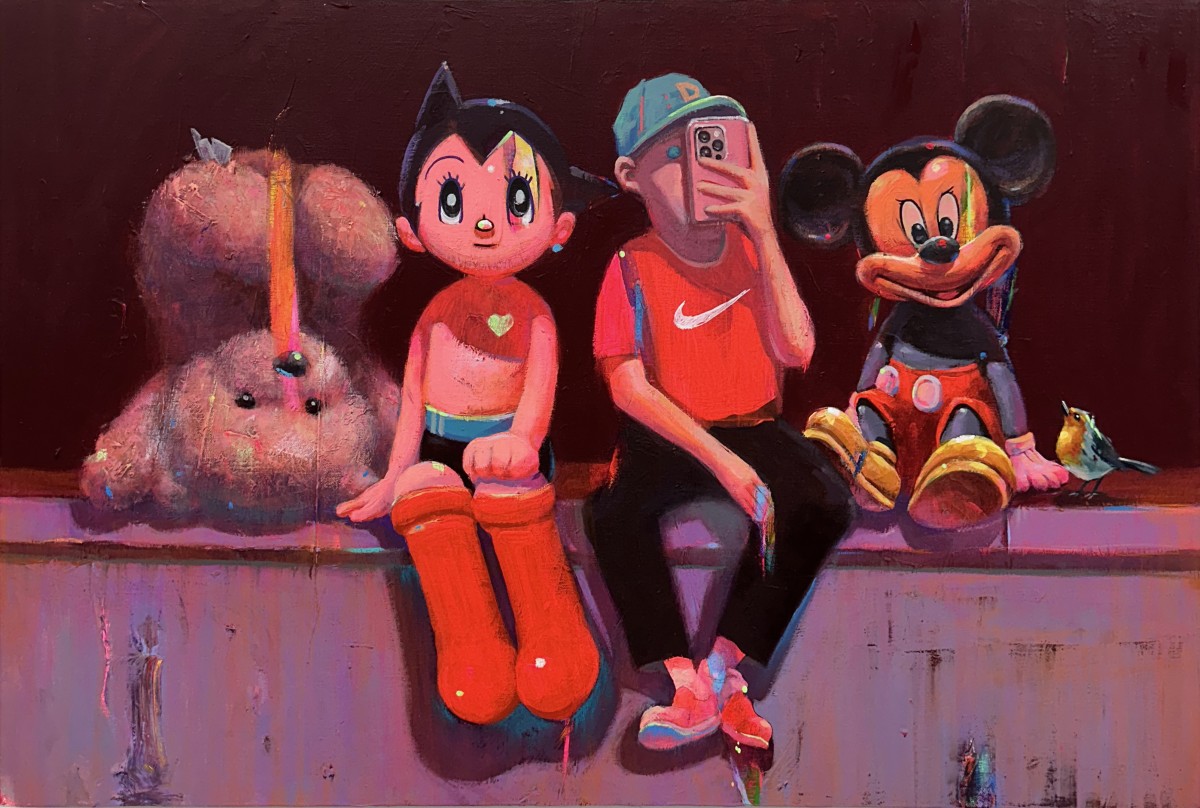 David Youm
try doing a handstand and singing a song. You&#039;ll feel better., 2025
Acrylic on canvas, 60.6x90.9cm
