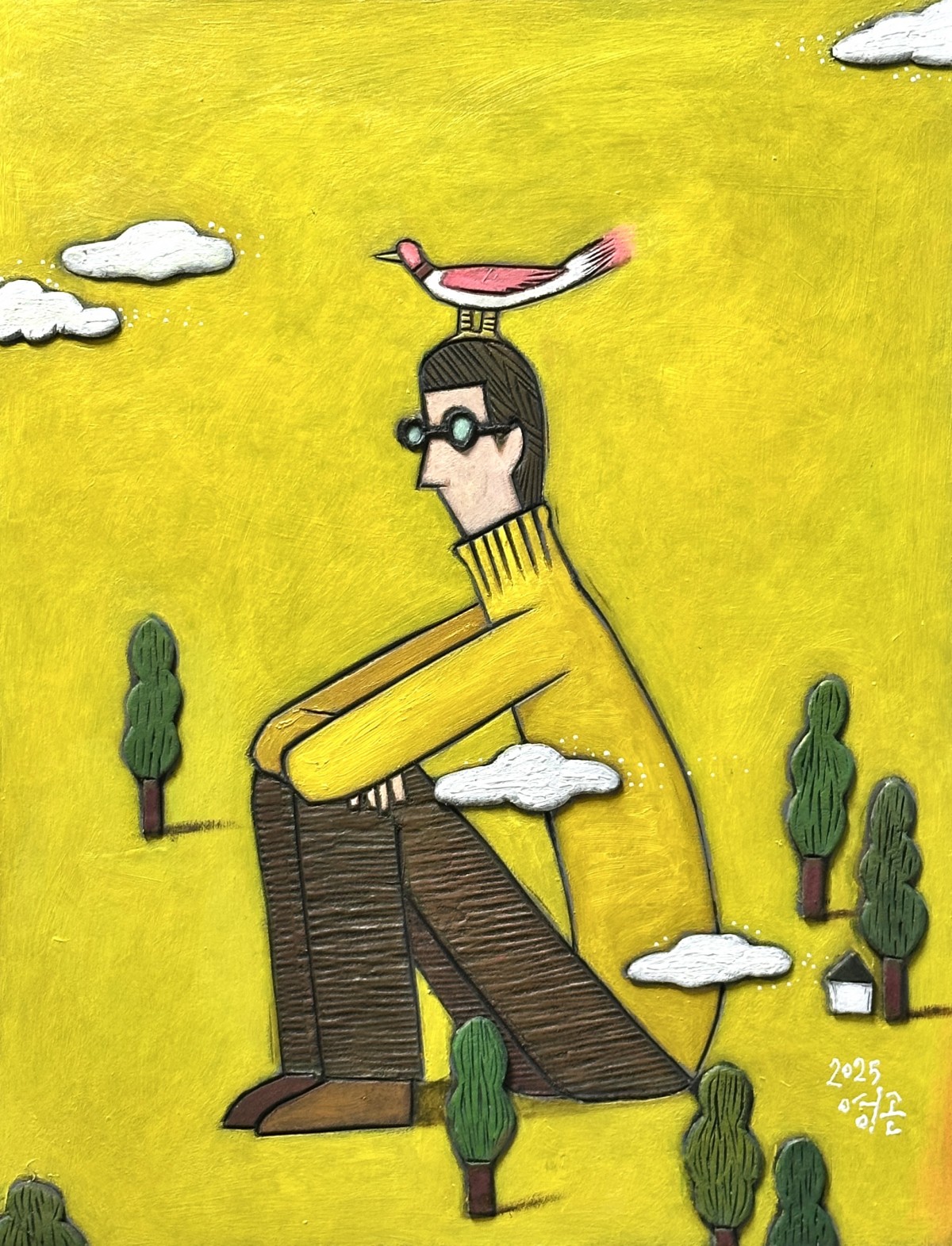 A Warm Rest

Young Gon Kim
Mixed media on Wood carving
53x40.9cm
2025