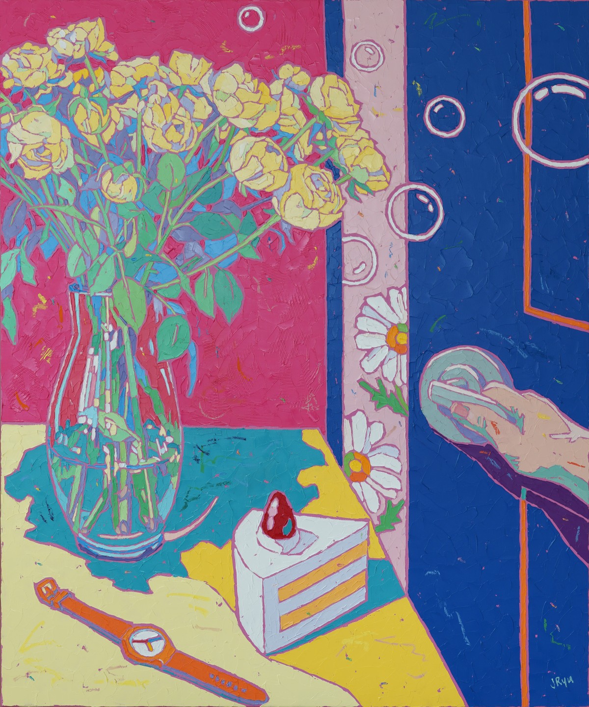Open the blue door
《J Ryu》

Oil &#038;amp; Acrylic on canvas
72.7x60.6cm
2024