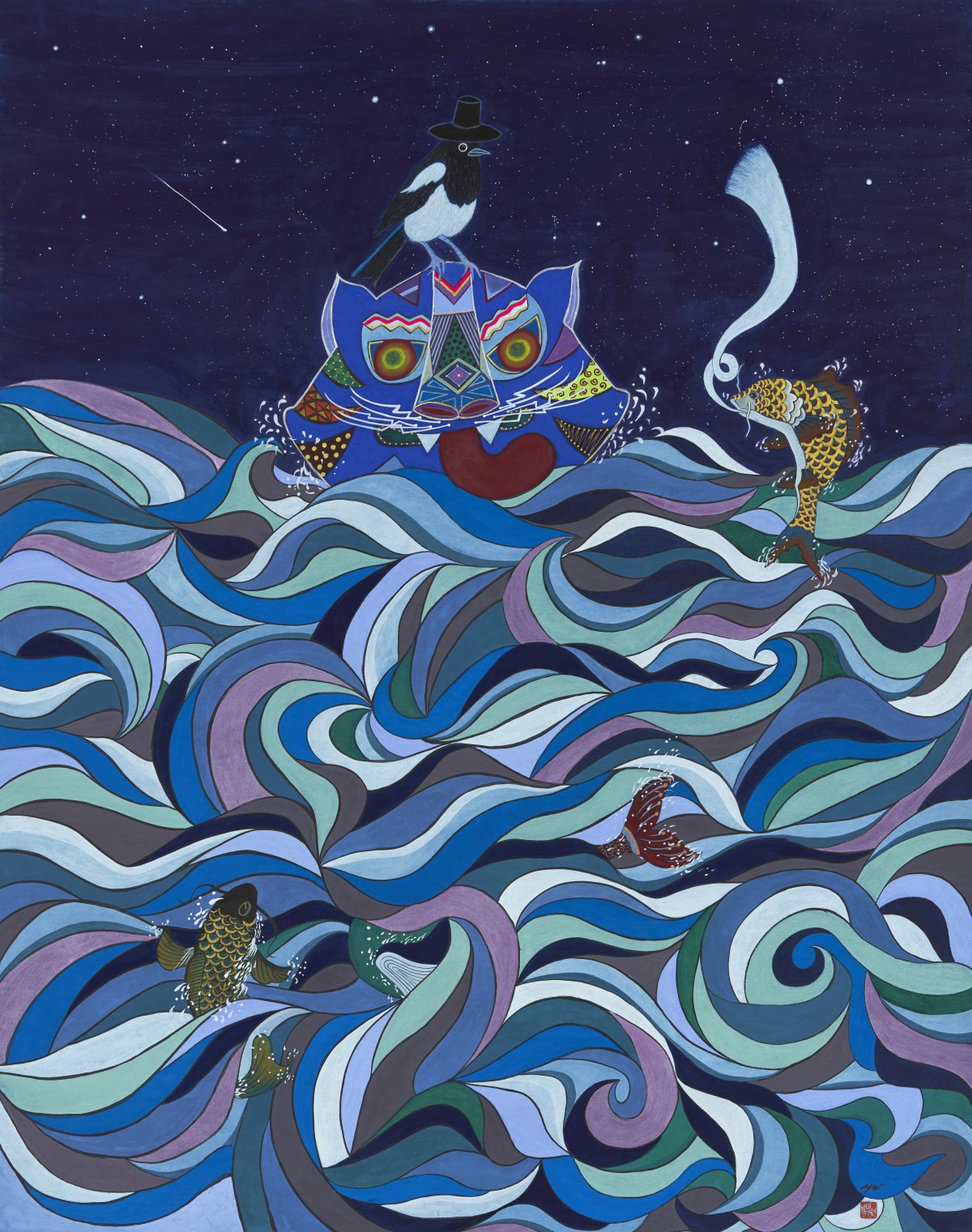  Waveborn

2025
Color on hanji (mulberry paper)
92x72cm